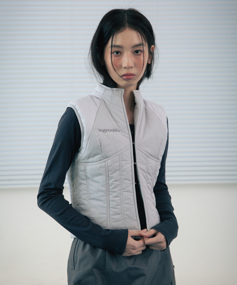 puffer vest (gray)