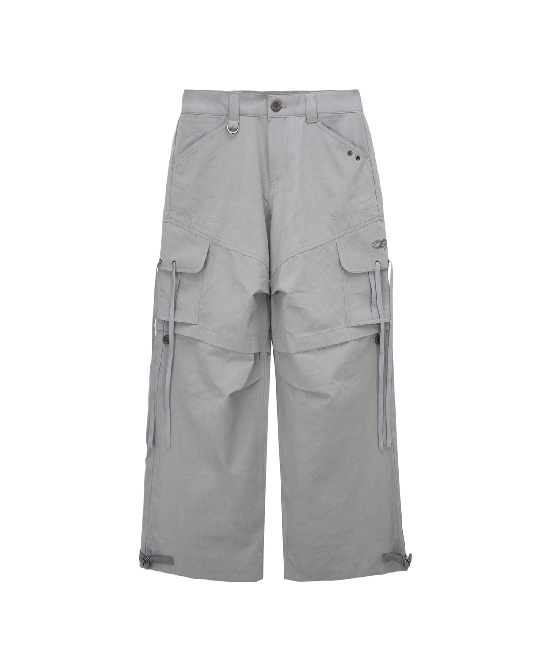 Wide cargo pants (gray)